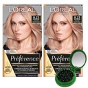 LOREAL Preference farba na vlasy 8,23 ​​Medium Rose Gold 2 ks + ZADARMO