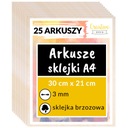 Preglejková doska na laserové rezanie gravírovanie dekorácie 3mm A4 x 25 kusov