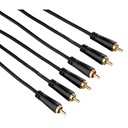 Kábel 3x RCA - 3x RCA Cinch Gold 75Ohm HQ 3m. HAMA