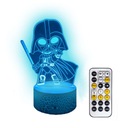 LORD VADER STAR WARS 3D LED lampa + DIAĽK