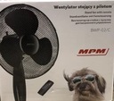 Stojanový ventilátor s diaľkovým ovládaním MPM, čierny