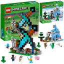 LEGO Minecraft 21244 Základná rytierska bašta s mečom + Snowy Peaks 21243