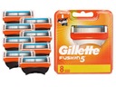 8 ČEPEĽOVÝCH NÁPLŇOV ČEPELE PRE GILLETTE FUSION