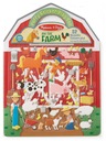 MelissaandDoug Konvexné opakovane použiteľné nálepky Puffy Farm zaujímavá hračka