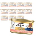 Purina Gourmet Gold Mousse s lososom 12x85g mokré jedlo pre mačku