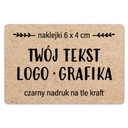 Eco Kraft samolepky VLASTNÉ LOGO TLAČ Roll 500 ks