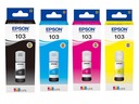 4 ATRAMENTY EPSON 103 ECOTANK L3250 L3260 L3550 L3560 L5190 L5290 L5590 L3101!