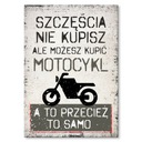 Plechový Nápisový plagát HAPPINESS MOTORCYCLE motor