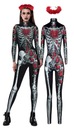 OUTFIT SKELETON BODY COCO ROSES LA CATRINA HALLOWEEN 158/164