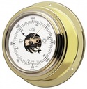 Leštený mosadzný barometer MARITIM 140/95/59 prístrojový tlak mmHg a hPa