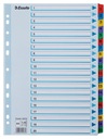 Farebné kartónové oddeľovače ESSELTE do zakladačov A4 1-20