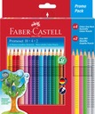 Úchopové pastelky Faber Castell 18col + 4 neónky + 2 ceruzky