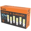 6x G9 LED žiarovka 10W 900lm teplá biela 3000K 10W=90W NEBLIKÁ sada