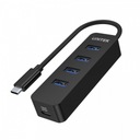 Unitek HUB USB-C; 4x USB-A 3.1; Aktívne; 10W; H111