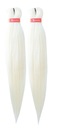 Syntetické vlasy Xpression 2 ponytails PreStretched White #