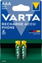 2x AAA BATÉRIA TELEFÓNU VARTA 550 MAH