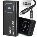 POWER BANKA 30000 PD QC + SILNÝ KÁBEL USB-C TYPU C