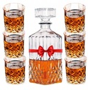 Sklenená karafa 6x GLASSES Cognac Whisky Set Darček pre muža