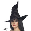 KLOBÚK čierny WITCH čarodejnica SPIDER halloween