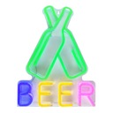 NEON LED BEER pivný nápis plexi 3xAA / USB dekorácia