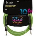 Kábel Fender Professional Glow in the Dark 10' GRN