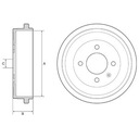 DELPHI Brzdový bubon BF549 SEAT 1S0609617