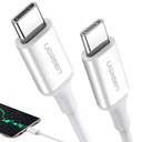 Poniklovaný kábel USB-C UGREEN 0,5m biely 50 cm 60W