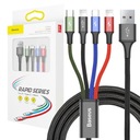 BASEUS RÝCHLY KÁBEL 4v1 USB|2xLIGHTNING|USB-C|MIKRO USB SILNÝ KÁBEL 120cm