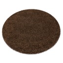 SOFFI huňatý CIRCLE CARPET 80 cm hrubý HNEDÁ #AF238