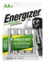 4x Ni-Mh batérie Energizer 1300mAh AA R6