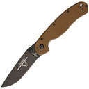 EDC Ontario Rat II Drop Point Coyote Brown D2 zatvárací nôž s klipom