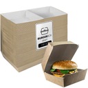 PAPIEROVÁ BOX NA HAMBURGY BURGER BOX GIANT KRAFT 15x15x8 cm 100 ks