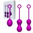 Fialová sada cvičebných lôpt Kegel - 3 ks Boss Series Silicone