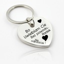 Keychain Heart Valentínsky darček k svätému prijímaniu s rytím