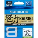 Pletená SHIMANO KAIRIKI X8 150m ZELENÁ 0,10mm