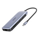 UGREEN CM274 ADAPTÉROVÝ ROZBOČ 9V1 USB-C 2XUSB 3.0 DP HDMI VGA SD/TF RJ45 PD