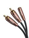 UGREEN AV198 kábel 2x RCA Cinch na 3,5 mm jack, 1 m