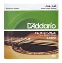 EZ890 D'Addario struny pre akustickú gitaru 9-45