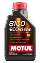 0W30 8100 ECO CL 1/M MOTUL OIL 0W30 1L 8100 ECO CLEAN DPF / C2 / SN / WSS