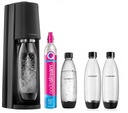 SodaStream Terra ČIERNA + 3 FAREBNÉ fľaše 1L