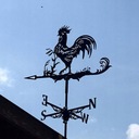 Weathervane Koruhvička Kovový čierny kohút