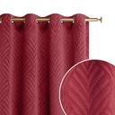 Hotový velúrový záves s očkami na kolieska Leafly 140x250 bordový S