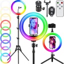 PRSTEŇOVÁ LAMPA RGB LED MAKEUP SELFIE STOJAN