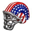 NAFUKOVACIA FUTBALOVÁ PRILBA SKULL VLAJKA USA