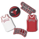 JIBBITZ CROCS TOPÁNKY ŠPIČKY KROKS SET 5 PACK NBA CHICAGO BULLS