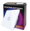 BIELA ​​LED PREPÍNAČ VENTILÁTORA DOTYKOVÉHO SKLA