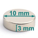 Neodymový magnet valcový 10x3 mm!!! SET 50 ks!!!