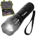 Taktická baterka CREE LED T6 Searchlight + Powerbanka Vodotesný zoom 3 režimy