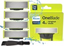 4x ČEPEĽE PHILIPS ONEBLADE ORIGINÁLNA BLADE BLADE NÁSTAVEC HLAVY holiaceho strojčeka