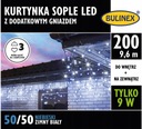 ZÁCLONA BULINEX ICOPLE 200LED W/Z 9,6 MB STUDENÝ MIX